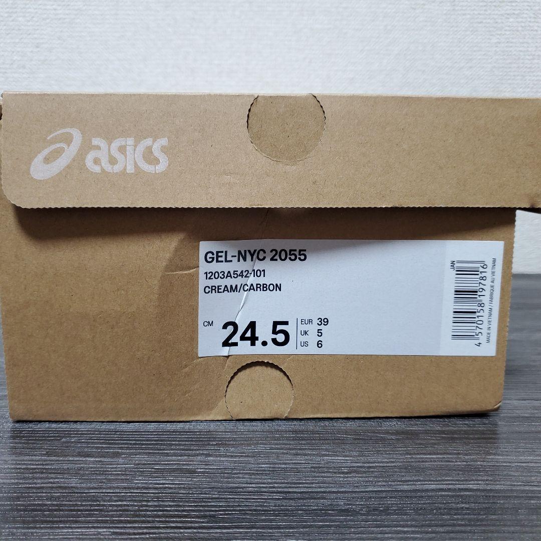 靴 ASICS GEL-NYC 2055 CREAM/CARBON 24.5cm