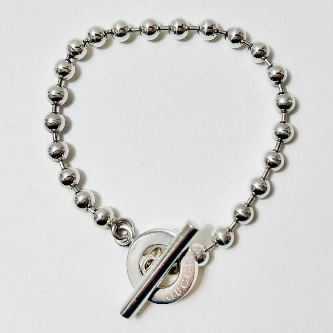 グッチ　ボールチェーン　トグル　ブレスレット