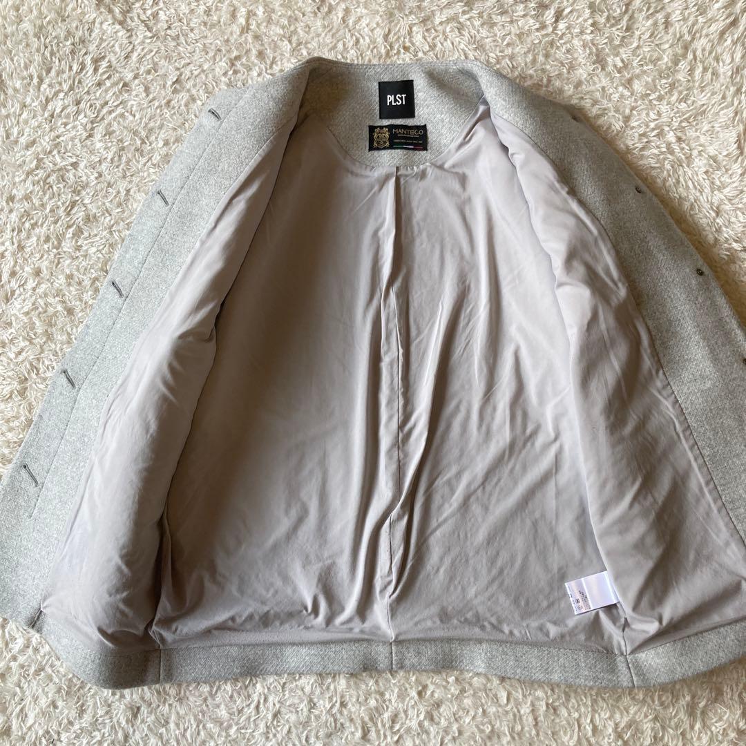 未使用に近い✨【完売品】プラステ　マンテコ　ノーカラーハーフコート　38M