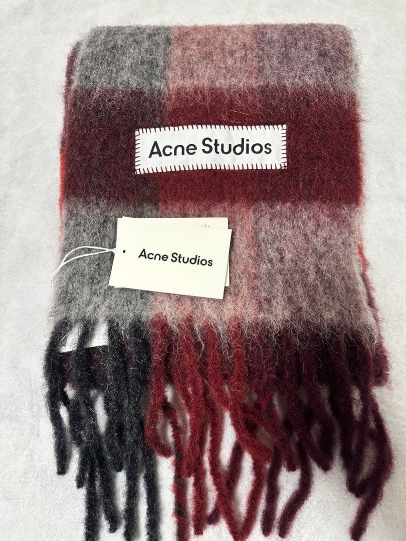acne studios モヘア　チェック　マフラー