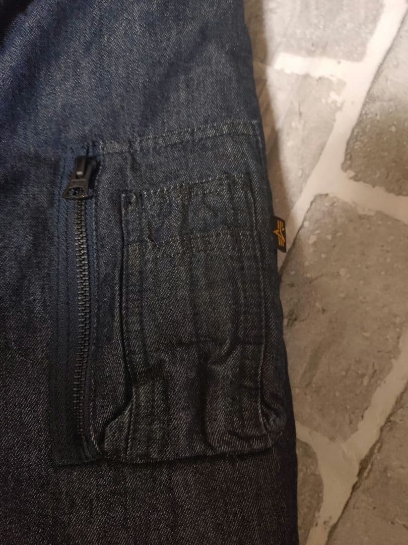 【美品】【XLサイズ】【アルファ 】【カイハラ】【MA-1】ワシデニム　コラボ