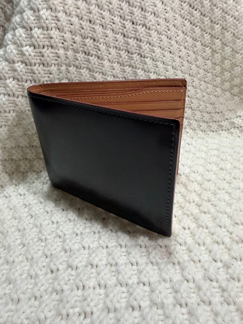 GANZO 二つ折り財布 コードバン　グリーン