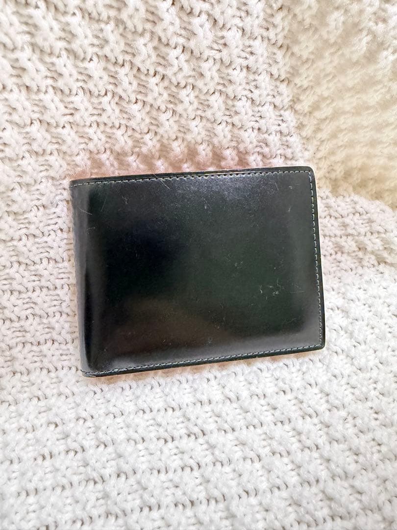 GANZO 二つ折り財布 コードバン　グリーン