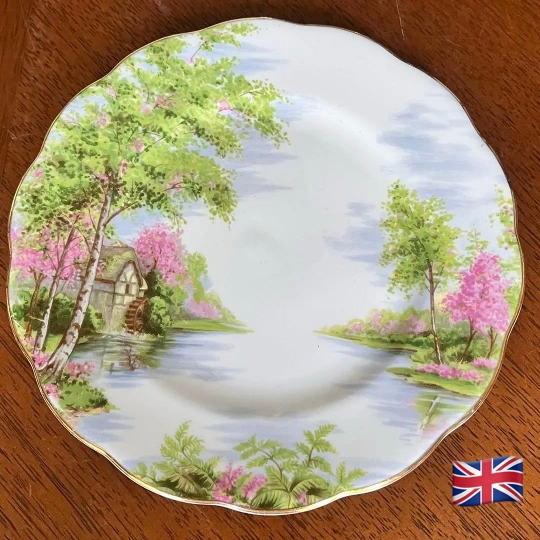 【英国ビンテージ】ロイヤルアルバート★The Old Mill★ケーキ皿