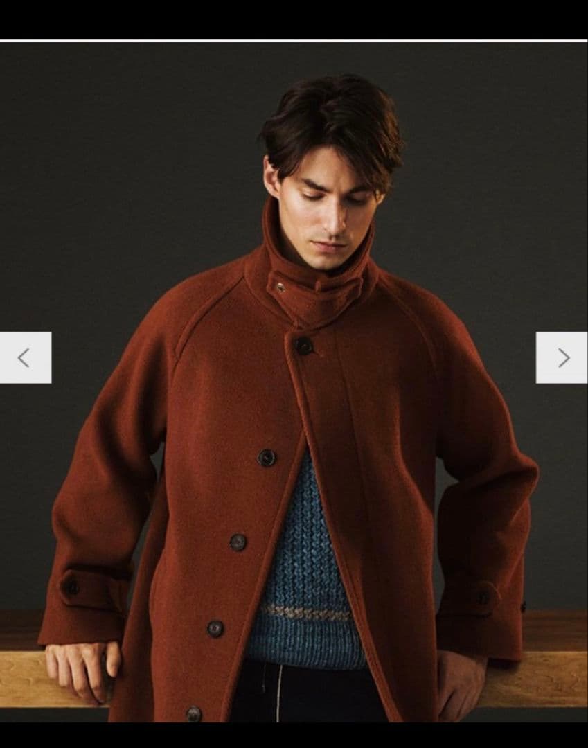 希少カラー　マッキントッシュ　ウールロングステンカラーコート　38