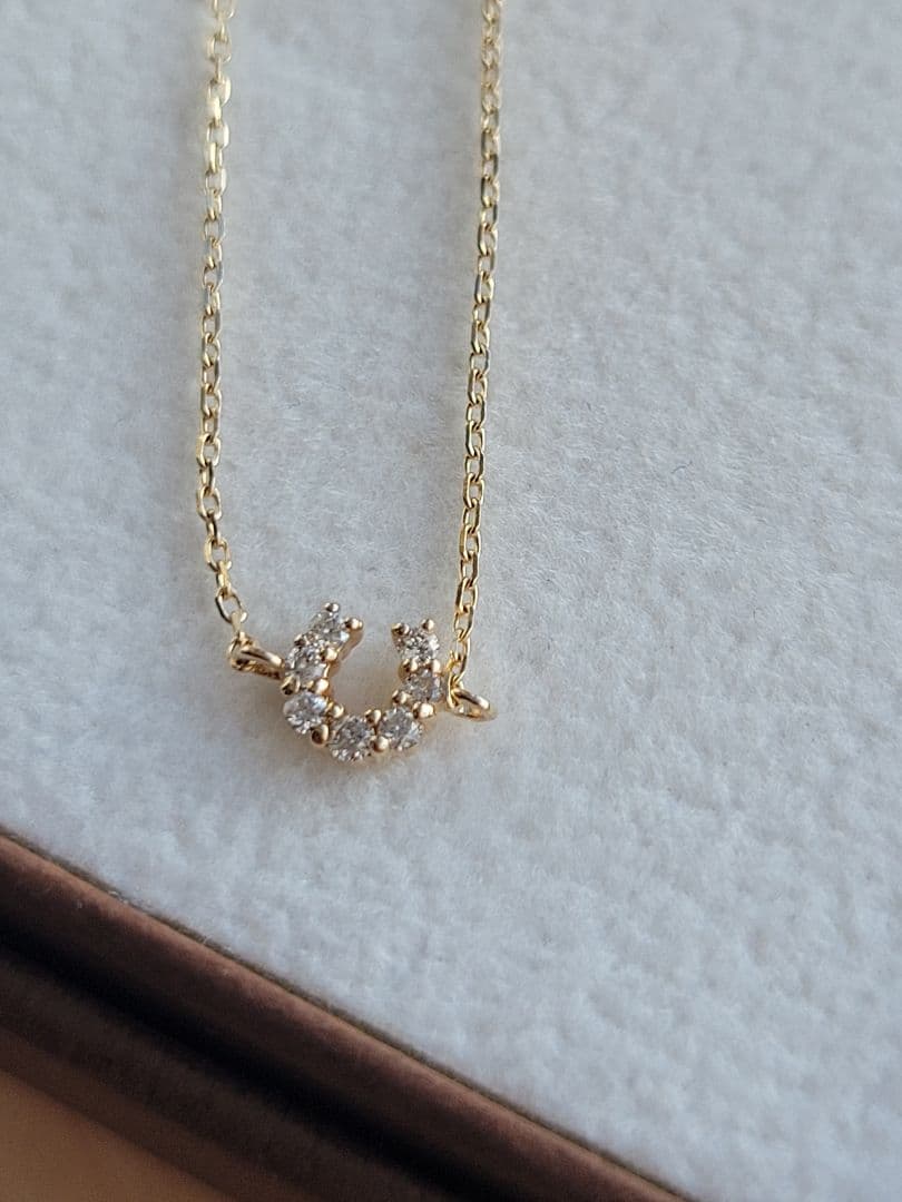 美品★K10 YG ete ブレスレット ホースシュー 馬蹄 ダイヤモンド