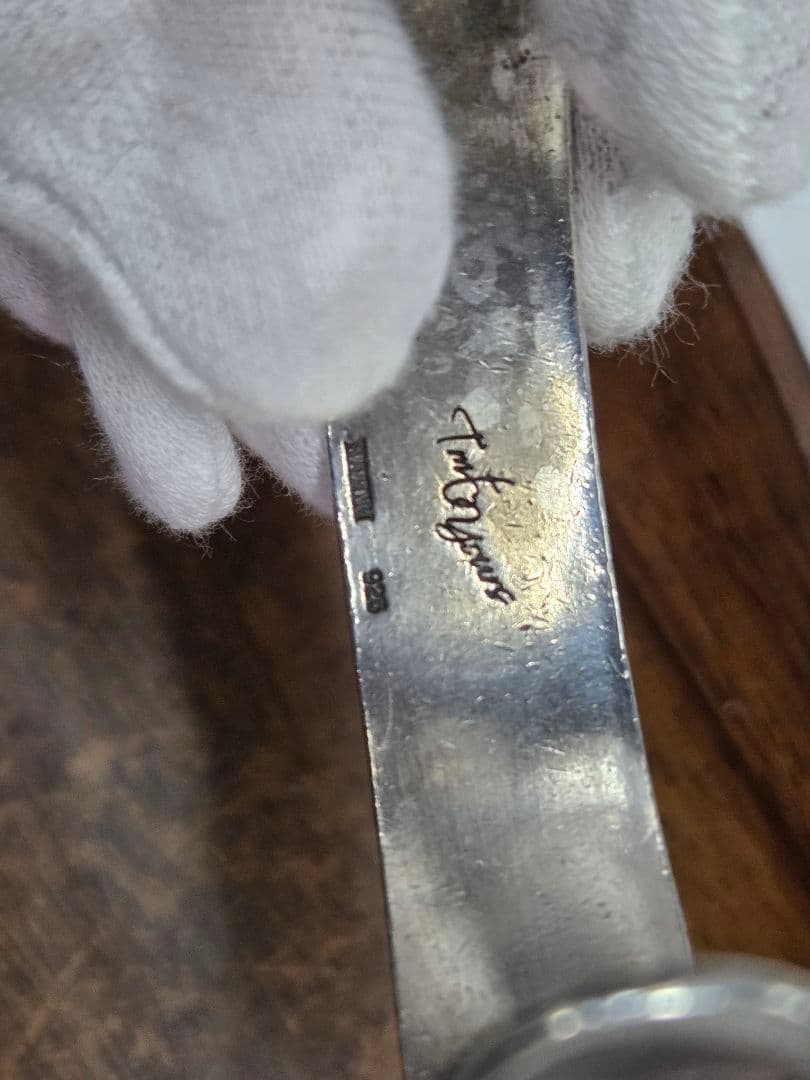 シルバー925 金フェザーバングル
