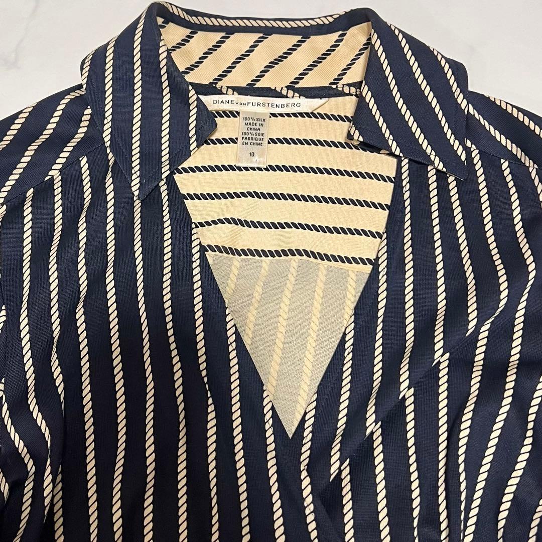 ダイアンフォンファステンバーグ ラップワンピース　シルク　XL