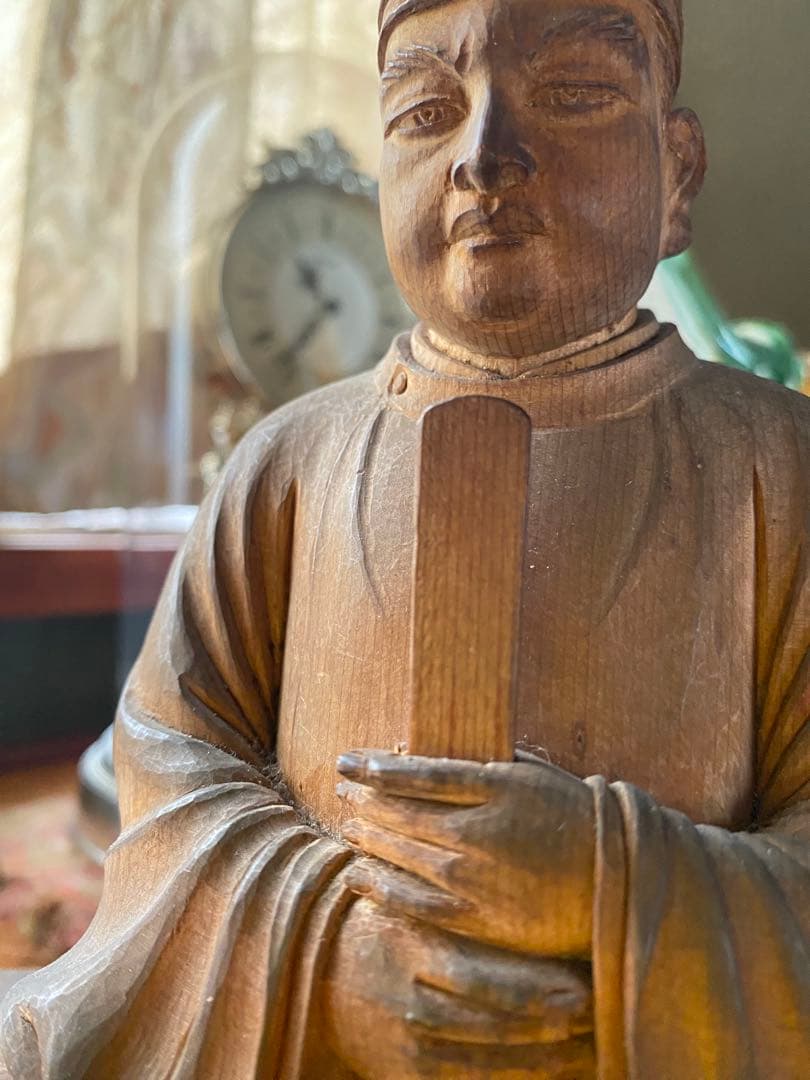 素敵な木彫　聖徳太子座像