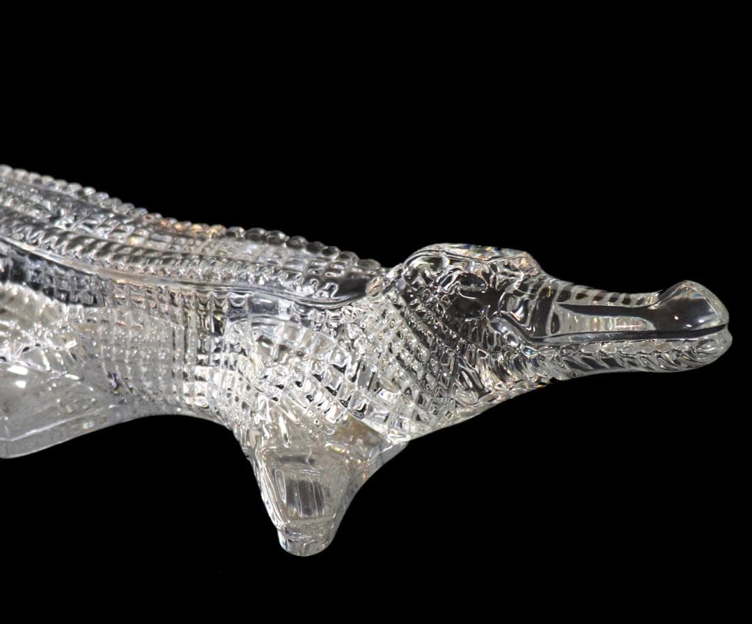 バカラ 特大作品 アニマルシリーズ 最上級クロコダイル 45cm2.5kg 置物