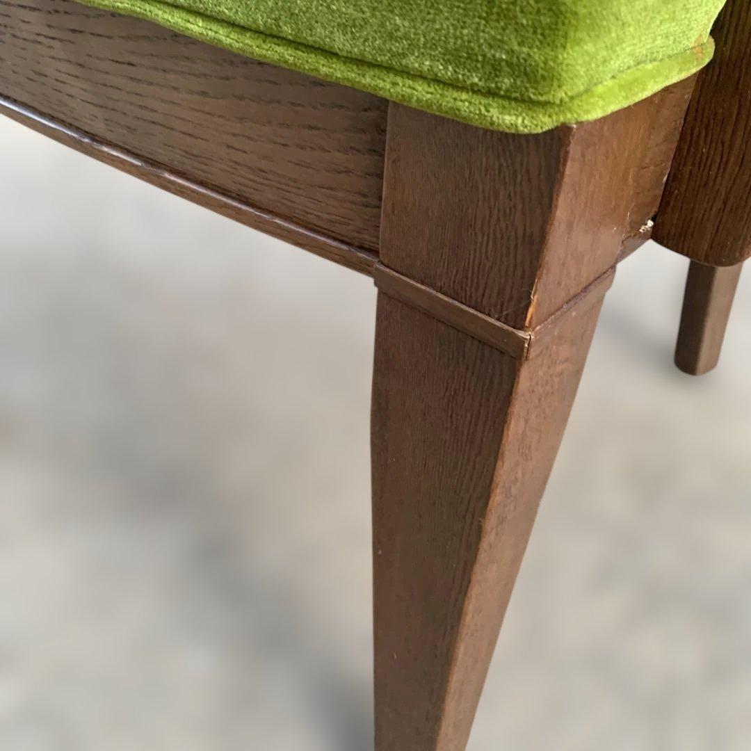 柏木工 KASHIWA アームチェア グリーンモケット ヴィンテージ家具