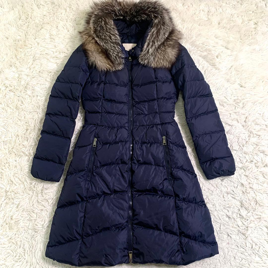 モンクレール イロンデール ダウンコート Aライン 2WAY フォックスファー