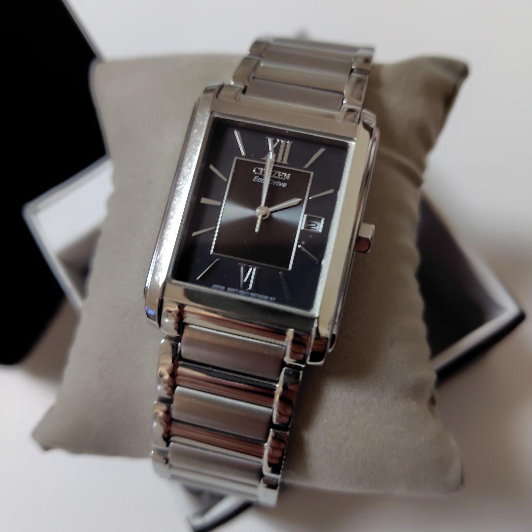 【ソーラー発電】CITIZEN FRA59-2431 四角スクエア型がおしゃれ！