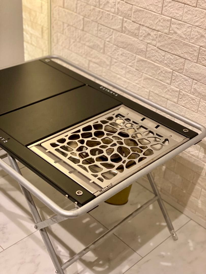 フラットバーナー② 五徳・延長プレート　ステンレス　スノーピーク　オマケ付き