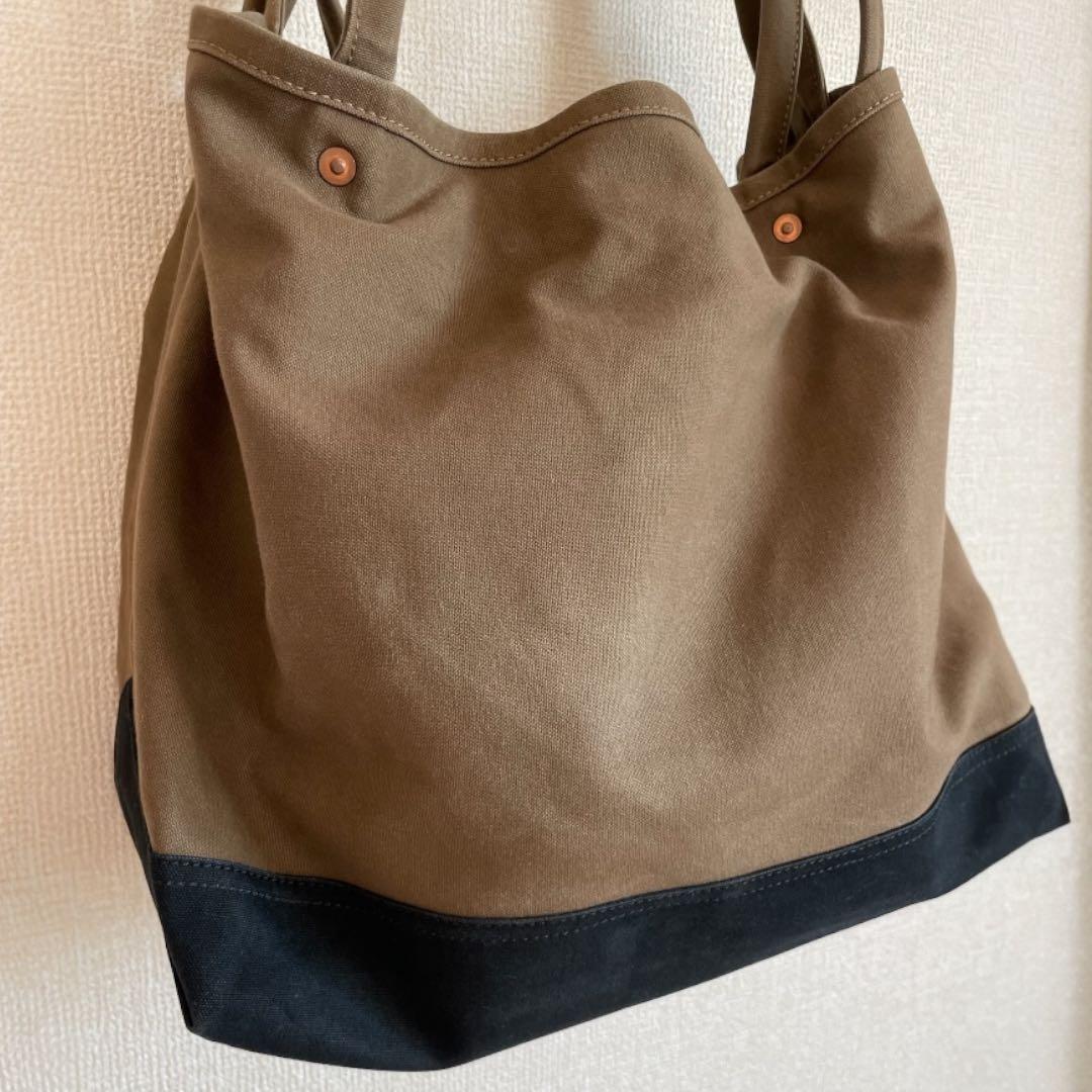 Lost Control キャンバストートバッグ 2way ブラウン