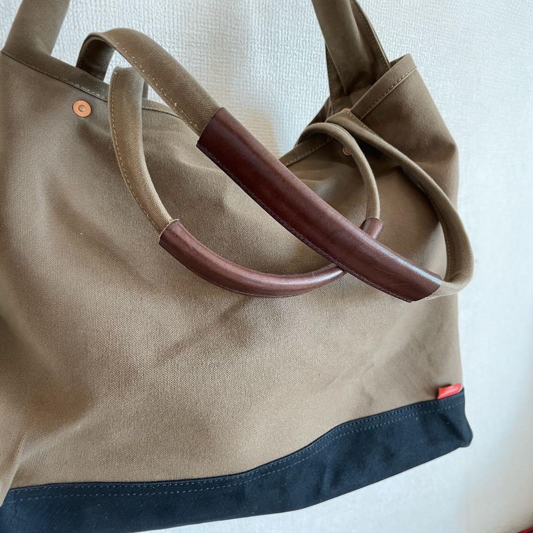 Lost Control キャンバストートバッグ 2way ブラウン