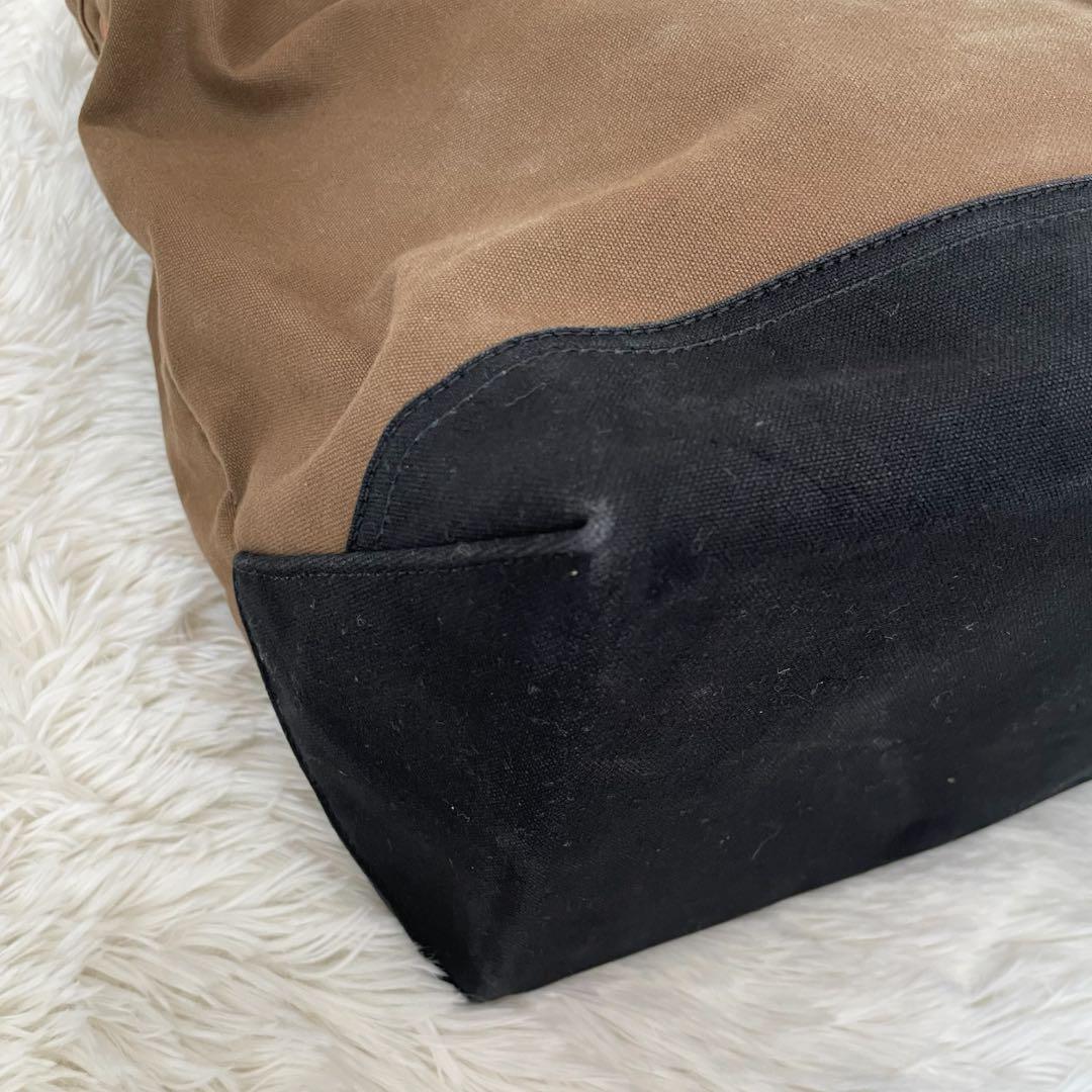 Lost Control キャンバストートバッグ 2way ブラウン