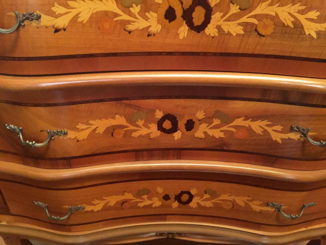 （美品）イタリア ヨーロッパ 家具 5段チェスト クラシック アンティーク