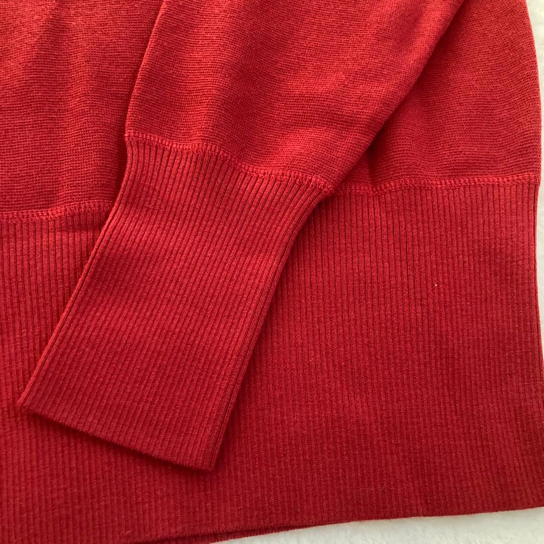 新品！ヤマダヤ 8years 毛100％ ハイネックニット レッド系