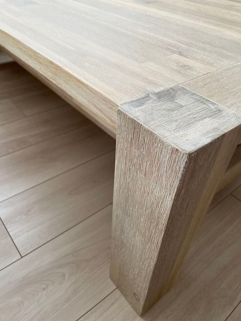 廃番 ウニコ MANOA マノア ローテーブル 幅120cm 棚板付き