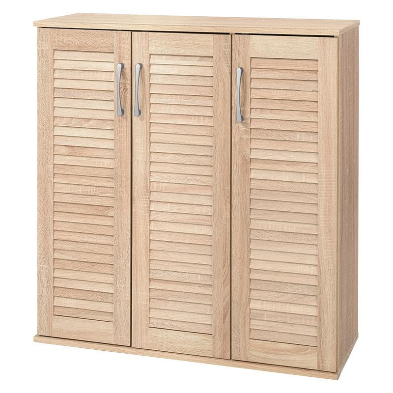 ルーバーシューズラック ワイドタイプ ナチュラル [8192]