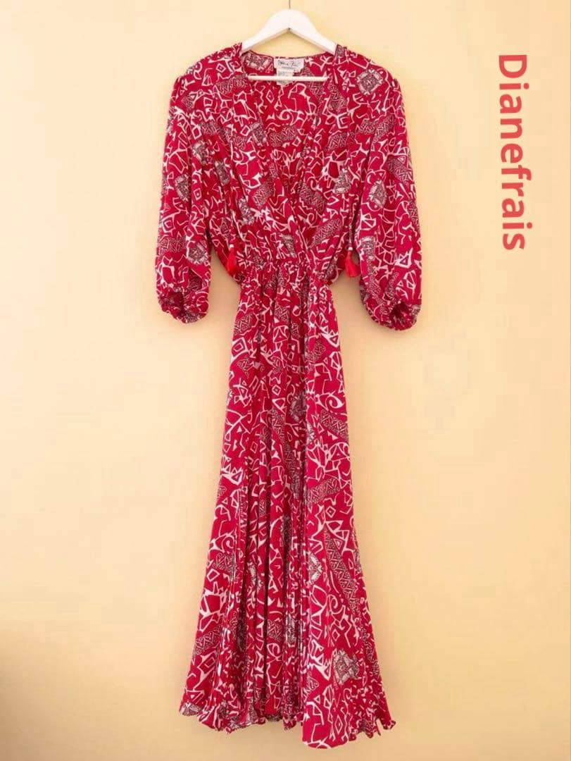 Dianefrais ダイアンプレイス ワンピース タッセル レッド 美品