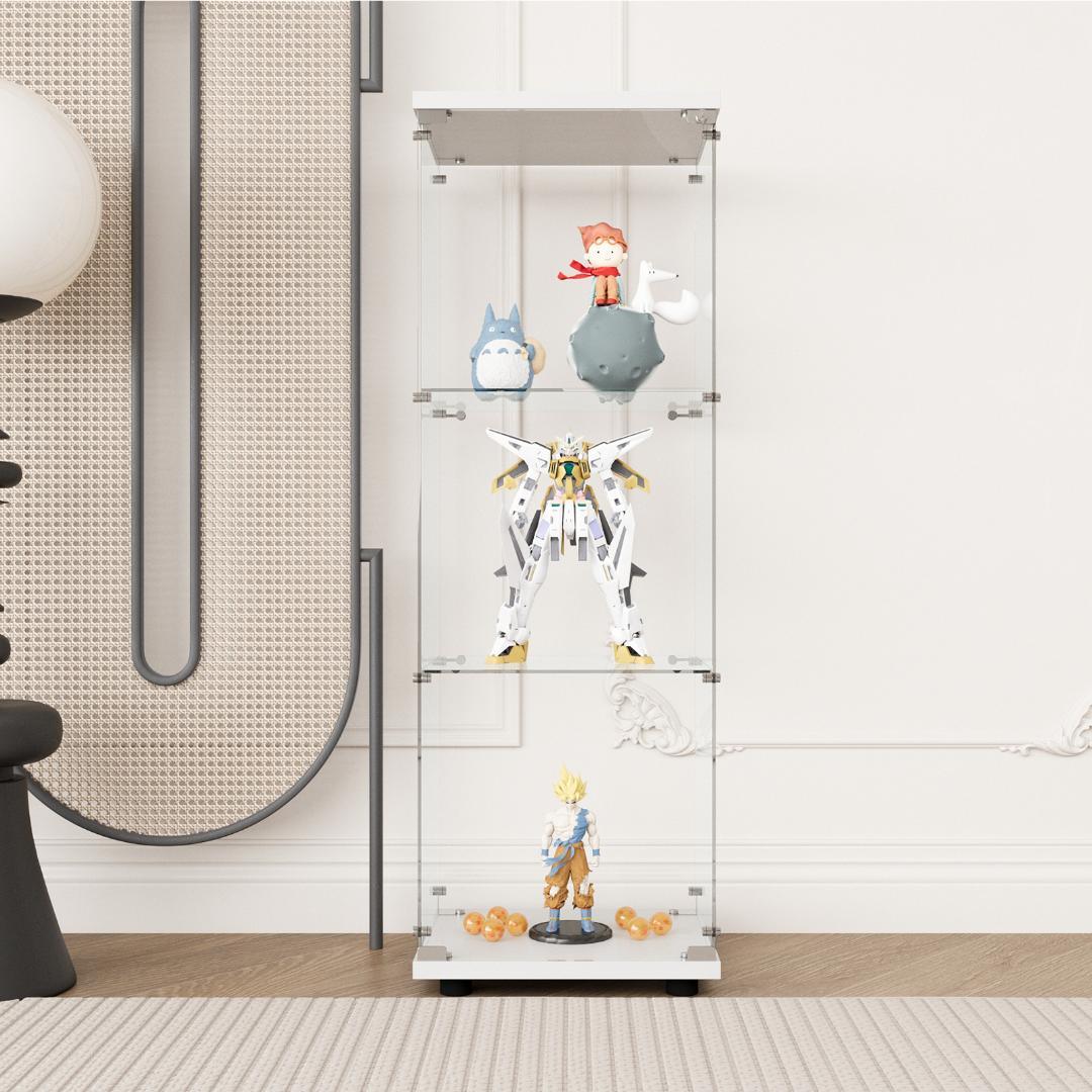 【新品】フィギュアが１番輝くコレクションケース　ガラスケース　棚 　ホワイト