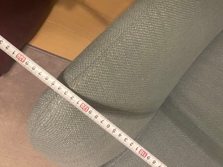 1.5人掛け　水色のソファー