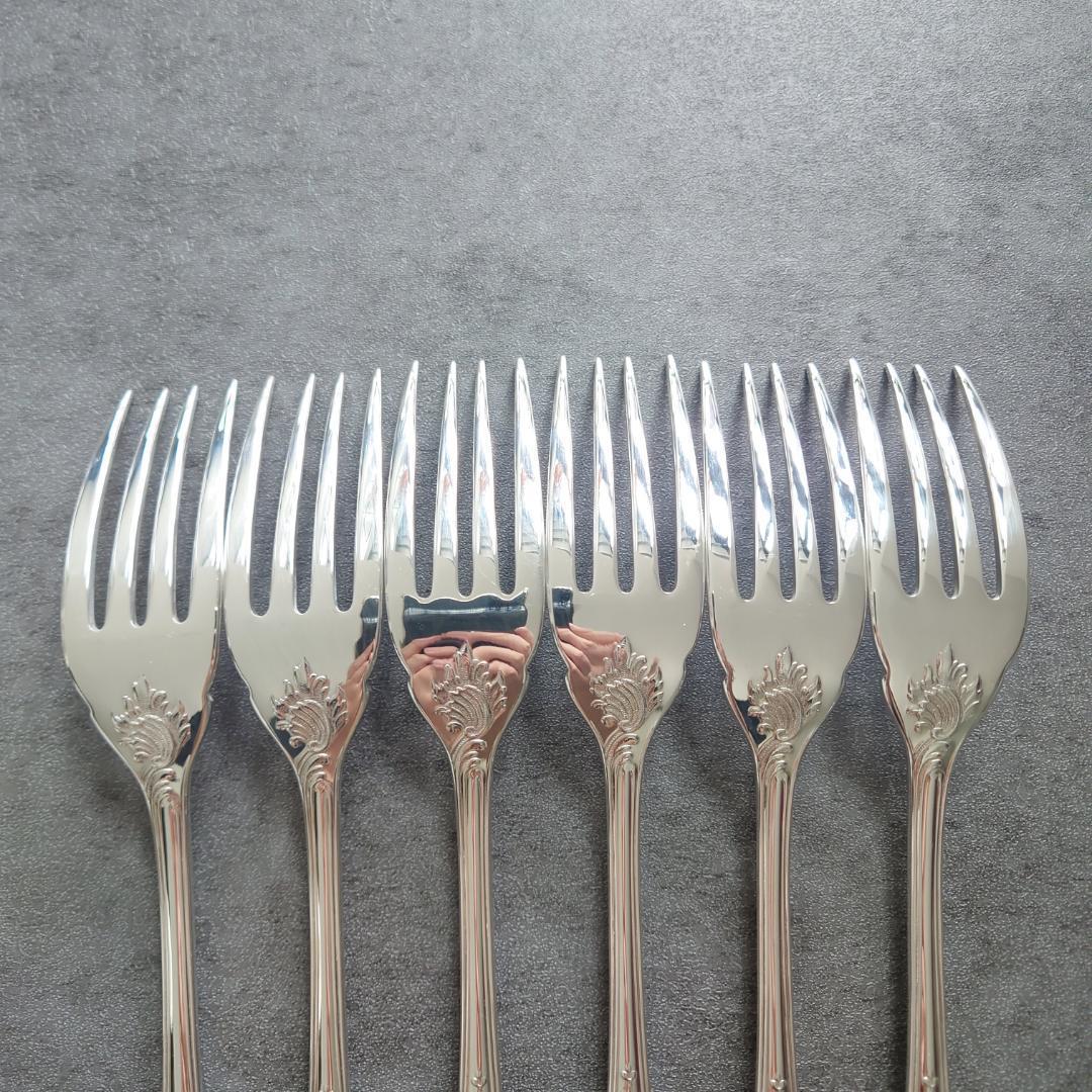 希少 美品 クリストフル マルリー フィッシュフォーク 6点