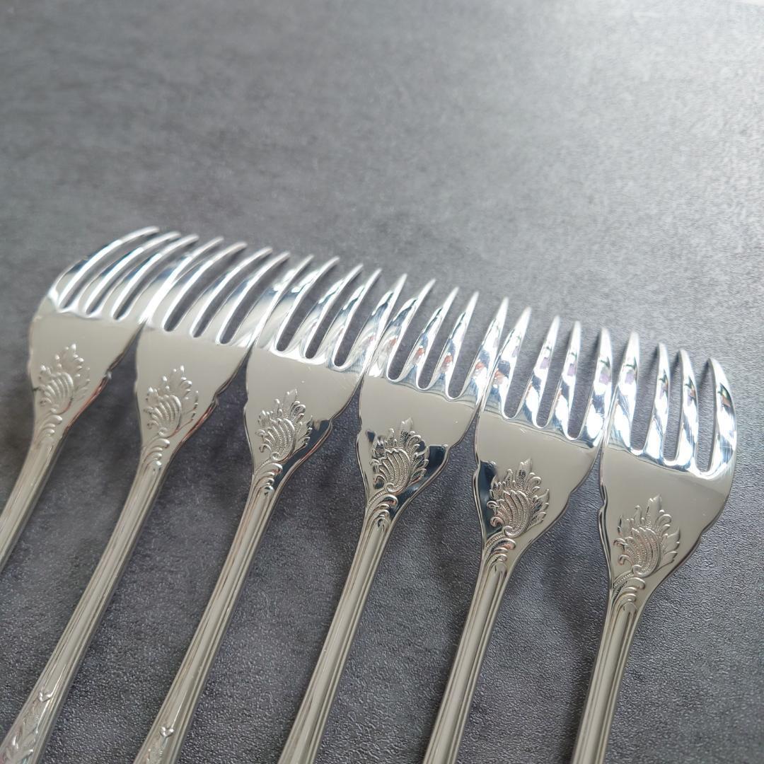 希少 美品 クリストフル マルリー フィッシュフォーク 6点