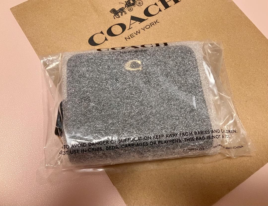 おさかなさぶろう 新品 coach ビルフォールド ウォレット ブラック