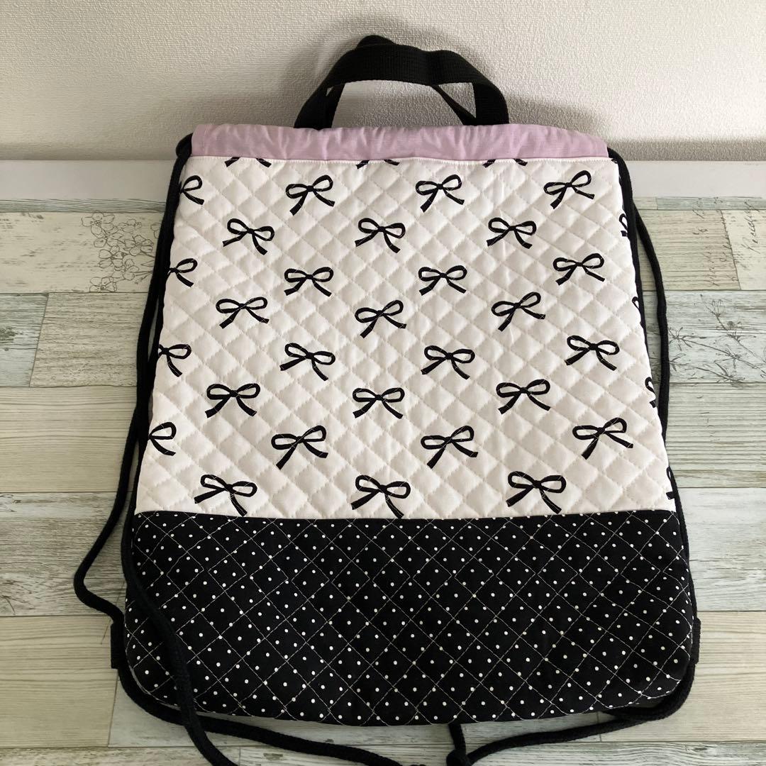 naaamiページ 図書袋ショルダーナップサックシューズバッグハンドメイド