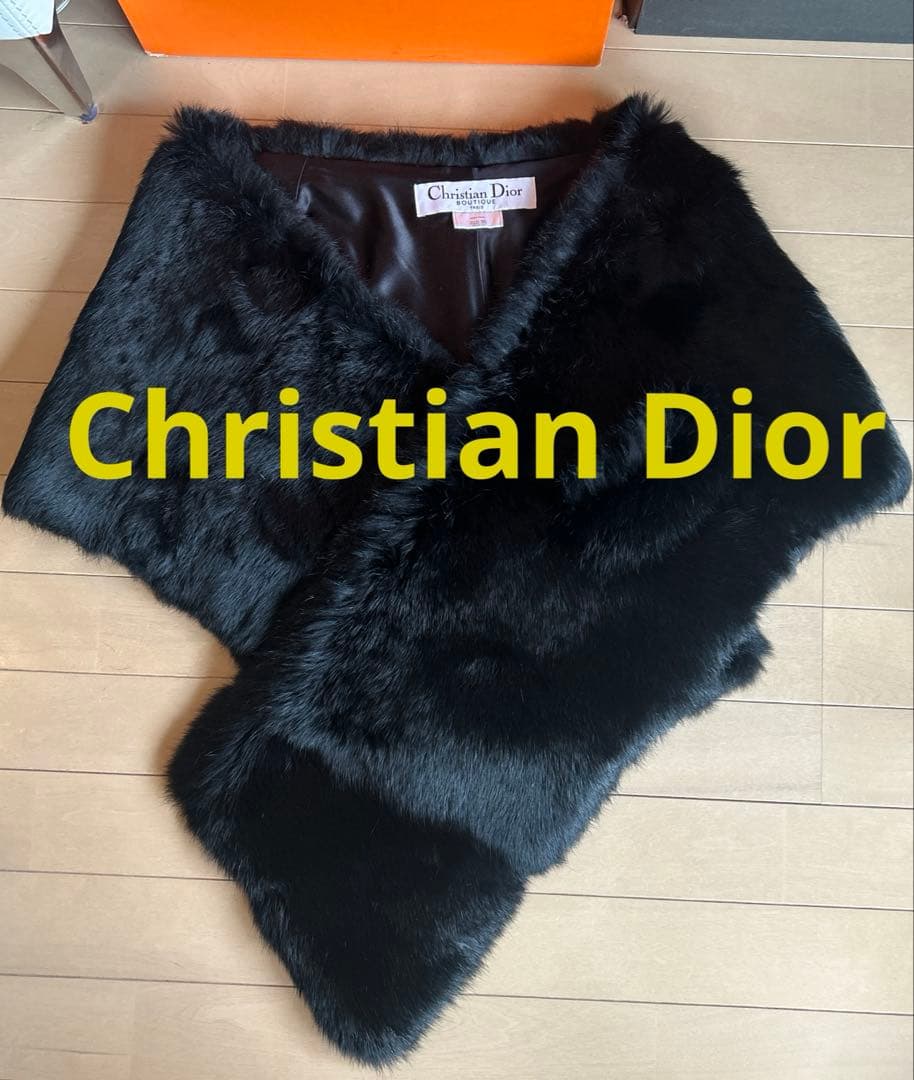 [美品]クリスチャンディオール ファー　ショール　ラビット