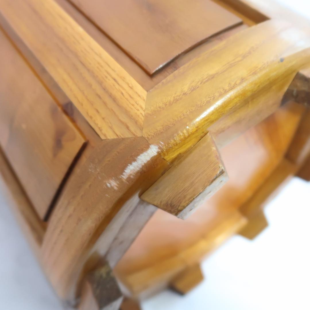 李朝家具 丸型スツール 小物入れ テーブル アンティーク チェスト 昭和 レトロ