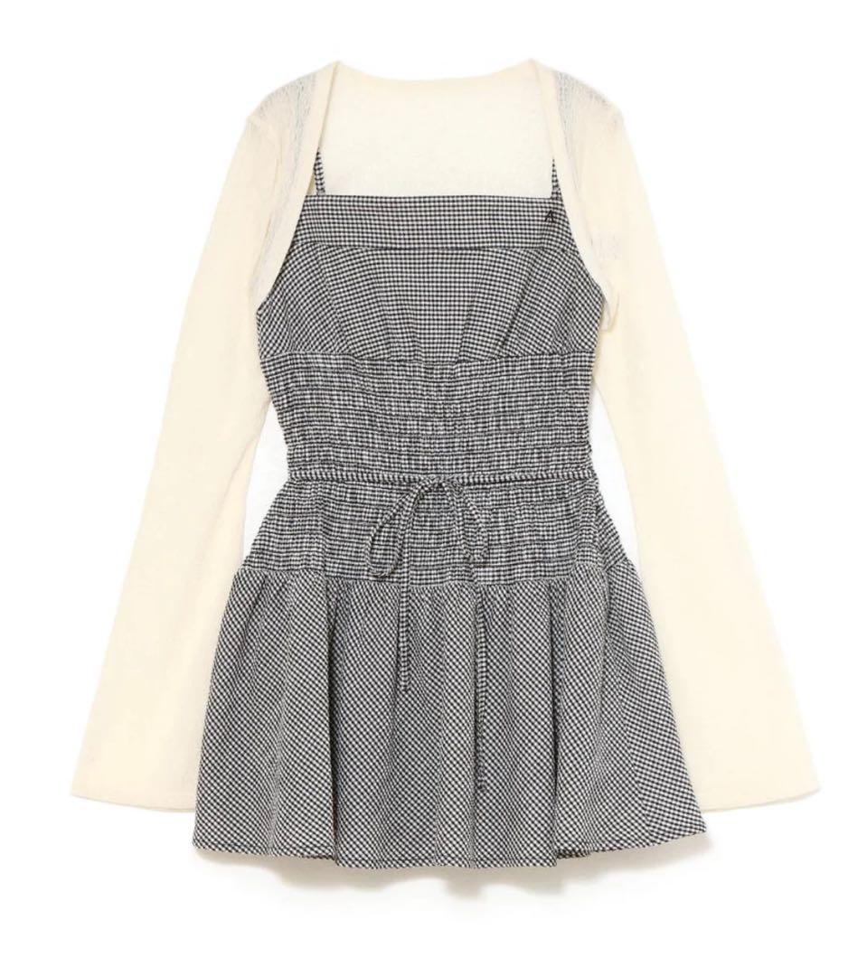 【即日発送】andmary Betty shirring mini dress
