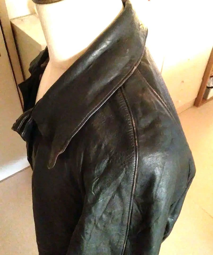 限界最終価格60sVintageフランス軍 ファイヤーマン レザージャケット