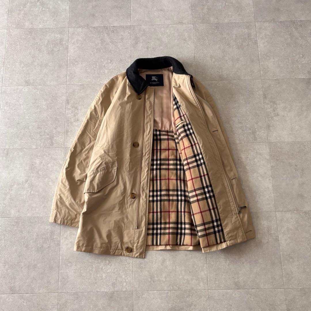 BurberryLondon ステンカラーコートベージュノバチェックシティボーイ