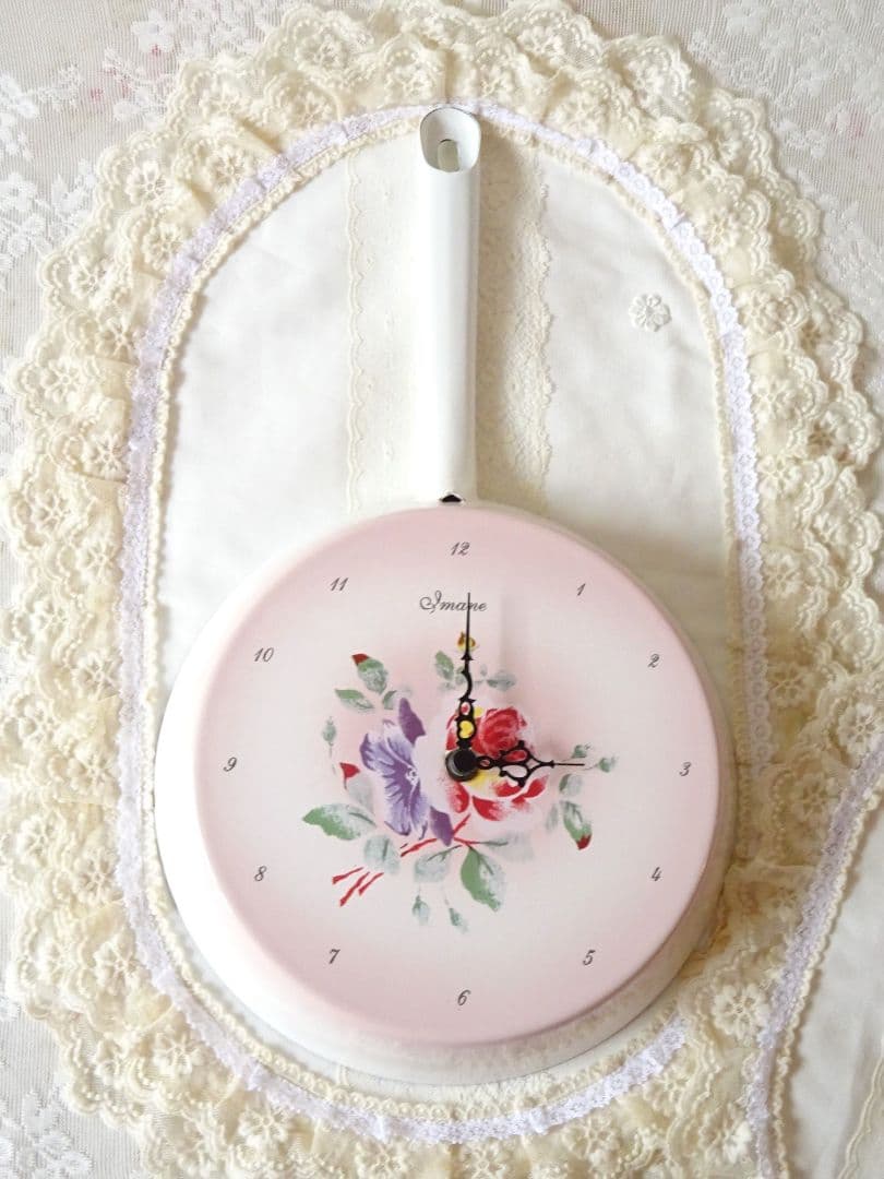 イマン　プリンセスローズ　フライパン時計　マニーローズ