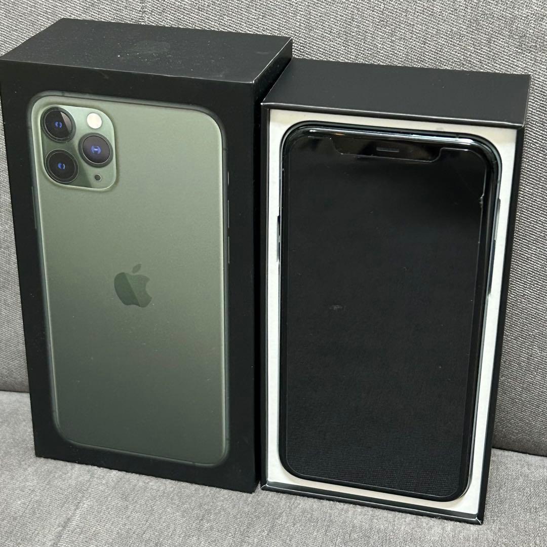 【箱付き美品】Apple iPhone 11 Pro ミッドナイトグリーン 本体