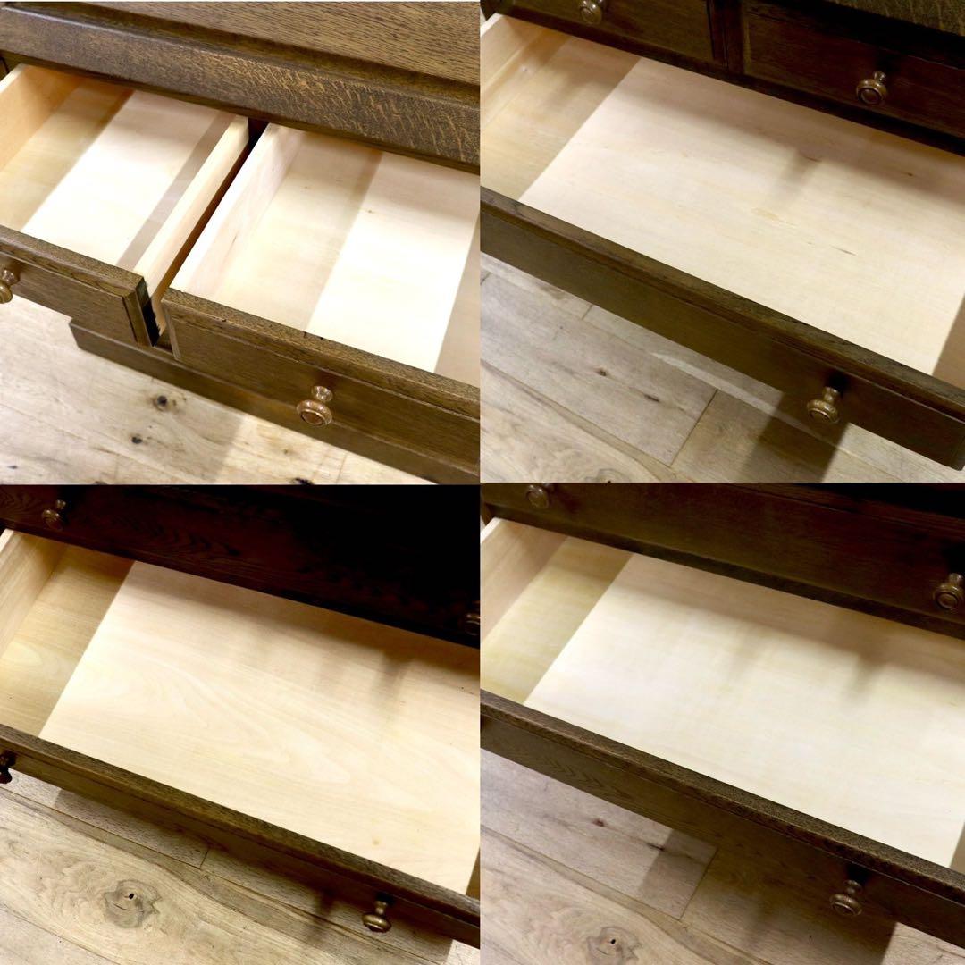 GMIK160○勇峰工芸 ライティングビューロー チェスト デスク 引き出し