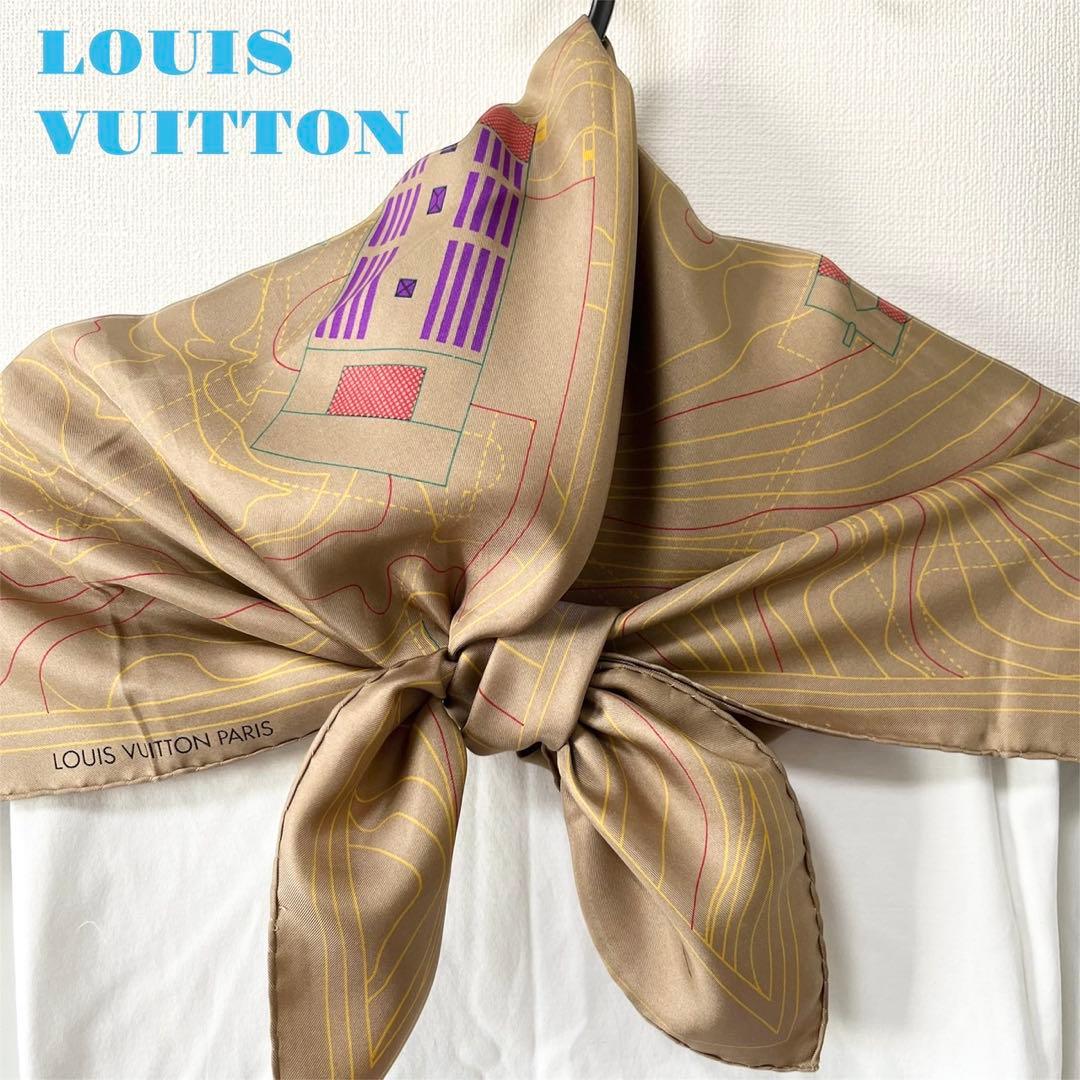 Louis Vuitton Silk スカーフ Beige 限定