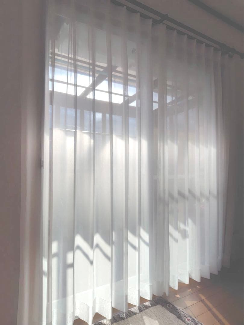 【ヤマセミ】KAWASHIMA SELKON ホワイト レースカーテン