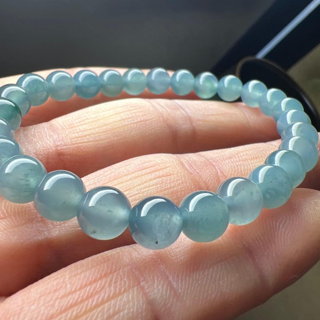 本翡翠、在庫処分お買い得氷藍水ブレスレット