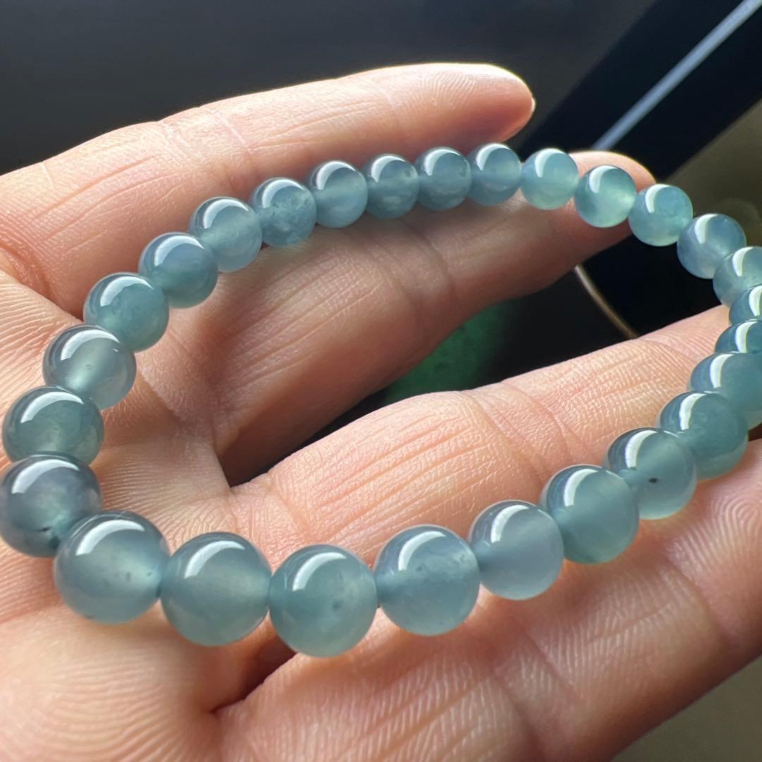 本翡翠、在庫処分お買い得氷藍水ブレスレット