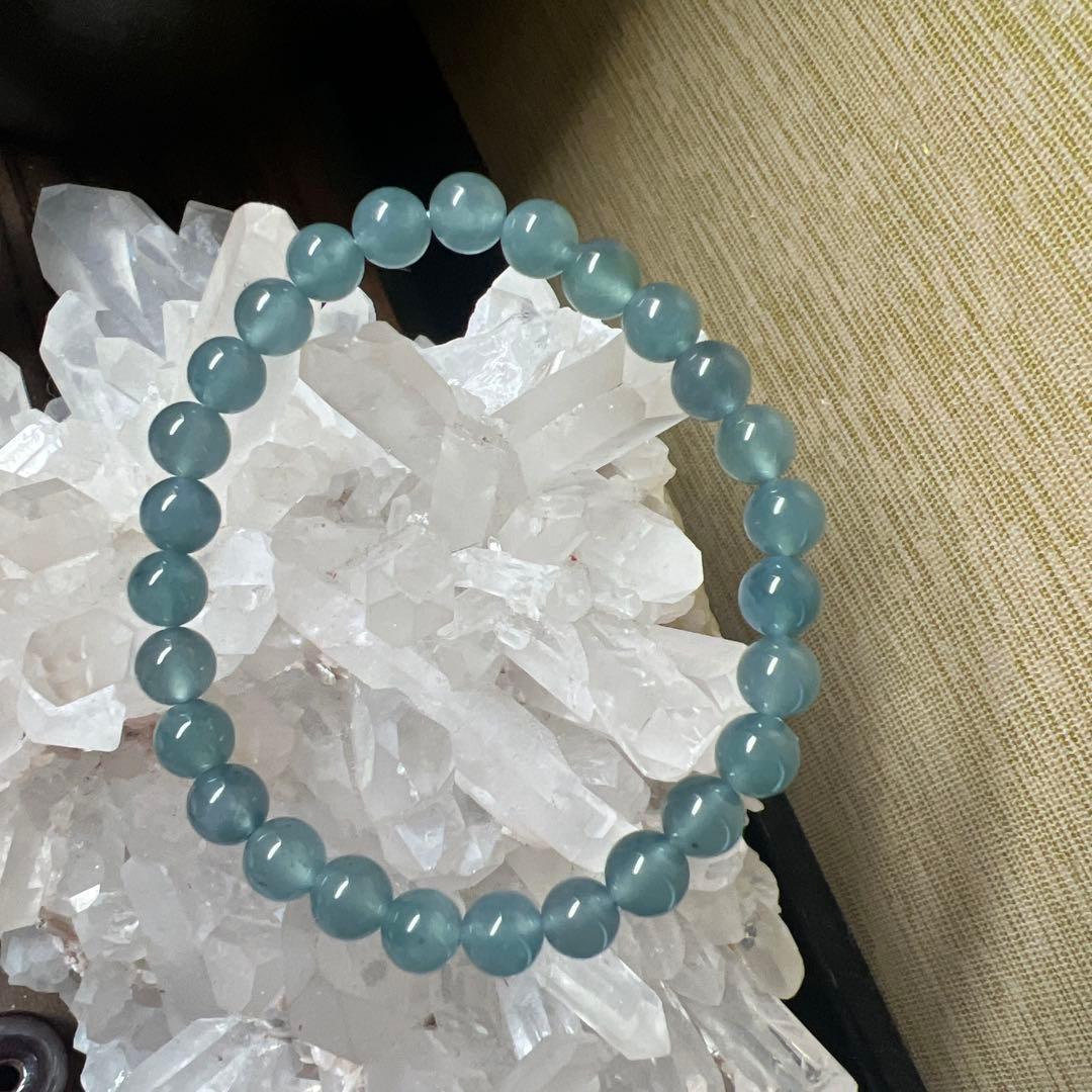 本翡翠、在庫処分お買い得氷藍水ブレスレット