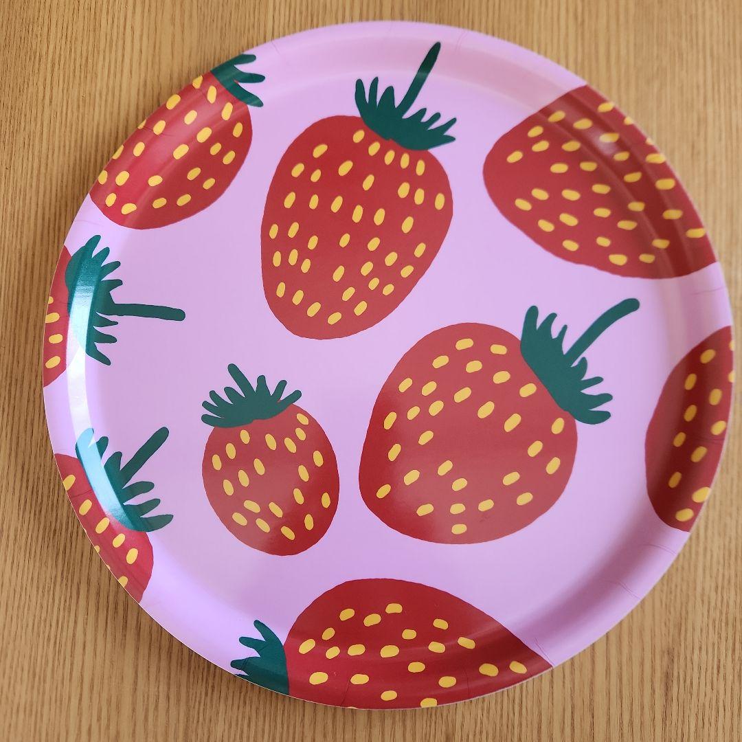 けいこママ　マリメッコ　マンシッカ　トレイ　ピンク　marimekko