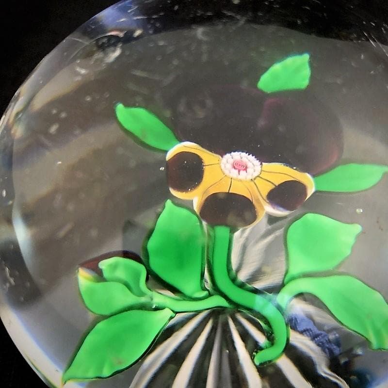 1850s スーパーアンティーク バカラ パンジー ペーパーウェイト