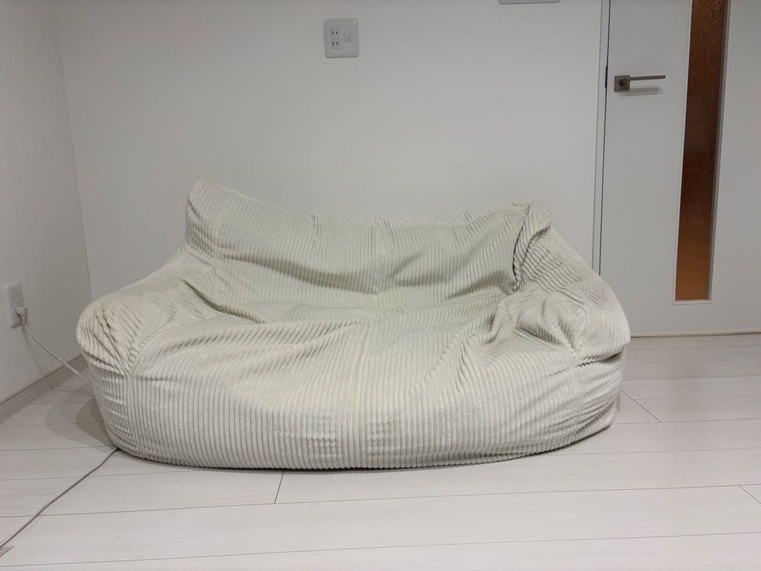 LOOSY ビーズクッションソファ 白