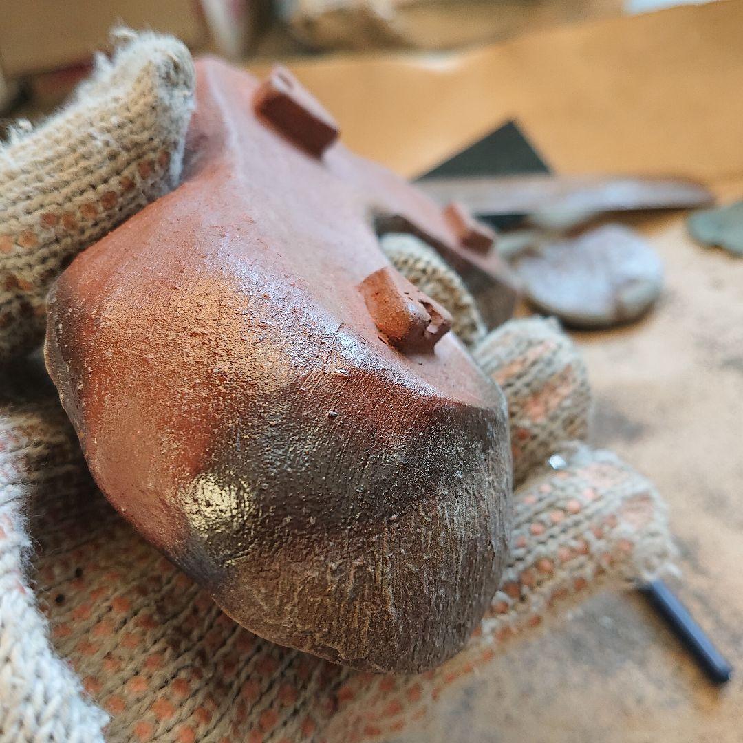 【2419】三連鉢…備前焼