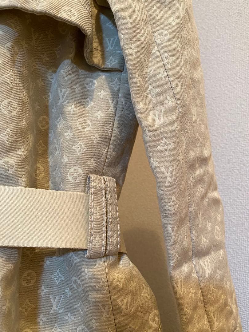 【ルイヴィトン　レディースコットン100% 正規品　ベージュ トレンチコート】